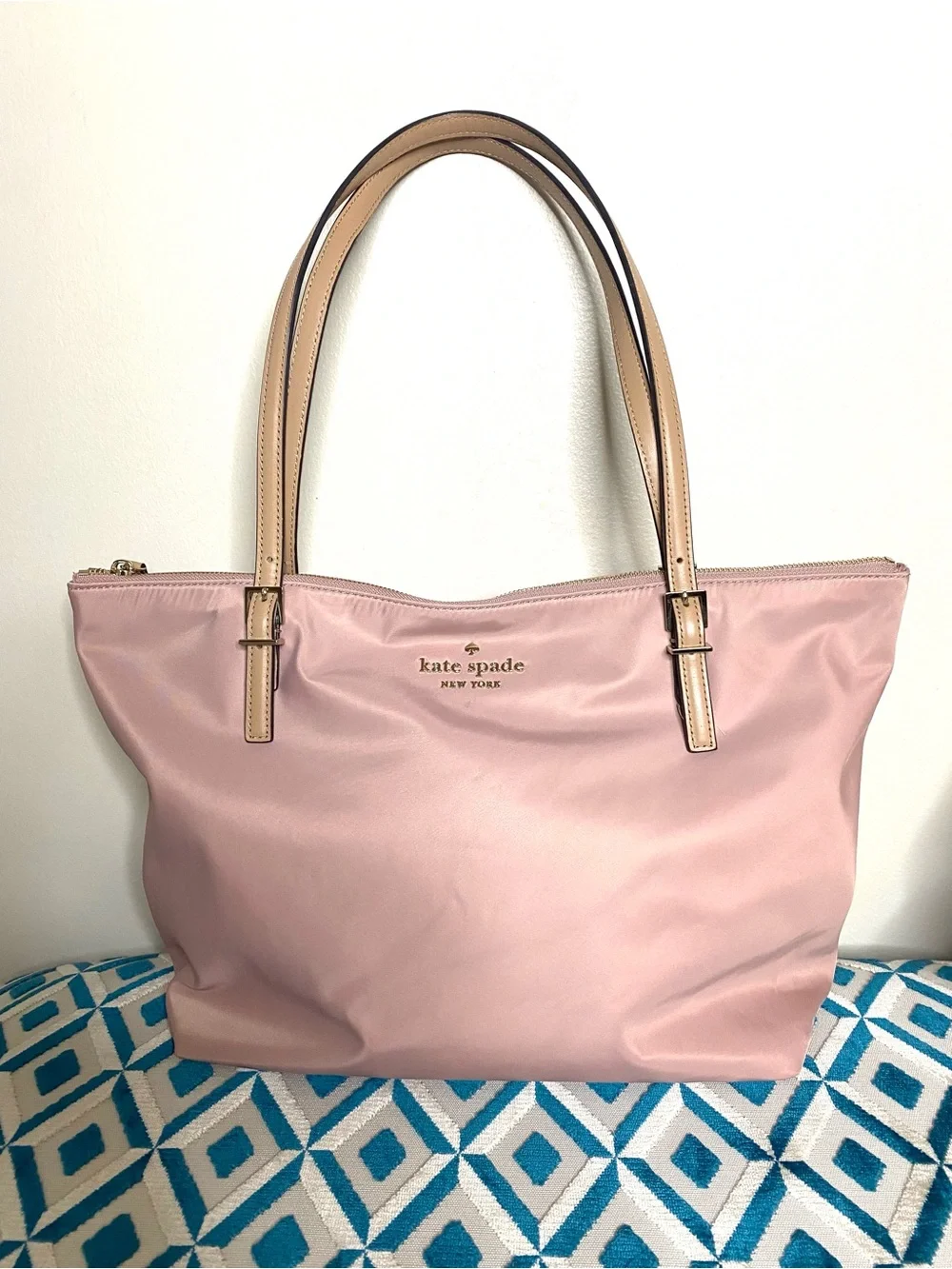 Kate Spade New York Watson Lane Maya Nylon Large Tote in Madison Rouge Pink - Picture 2 of 9